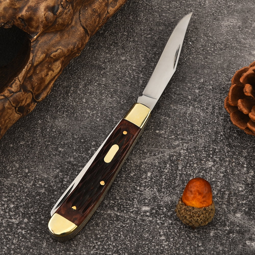 Classic Multi-Functional Copper Folding Knife - Gift for Boyfriend Dad, Outdoor Essential