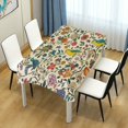 thumbnail image 4 of Yayeee Tablecloths 60" x 120" Rectangle Wrinkle Resistant Party Table Cover, Beige Cartoon Animals, 4 of 8