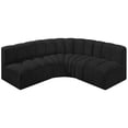 thumbnail image 2 of Bowery Hill Contemporary Black Boucle Fabric Modular Sectional, 2 of 8