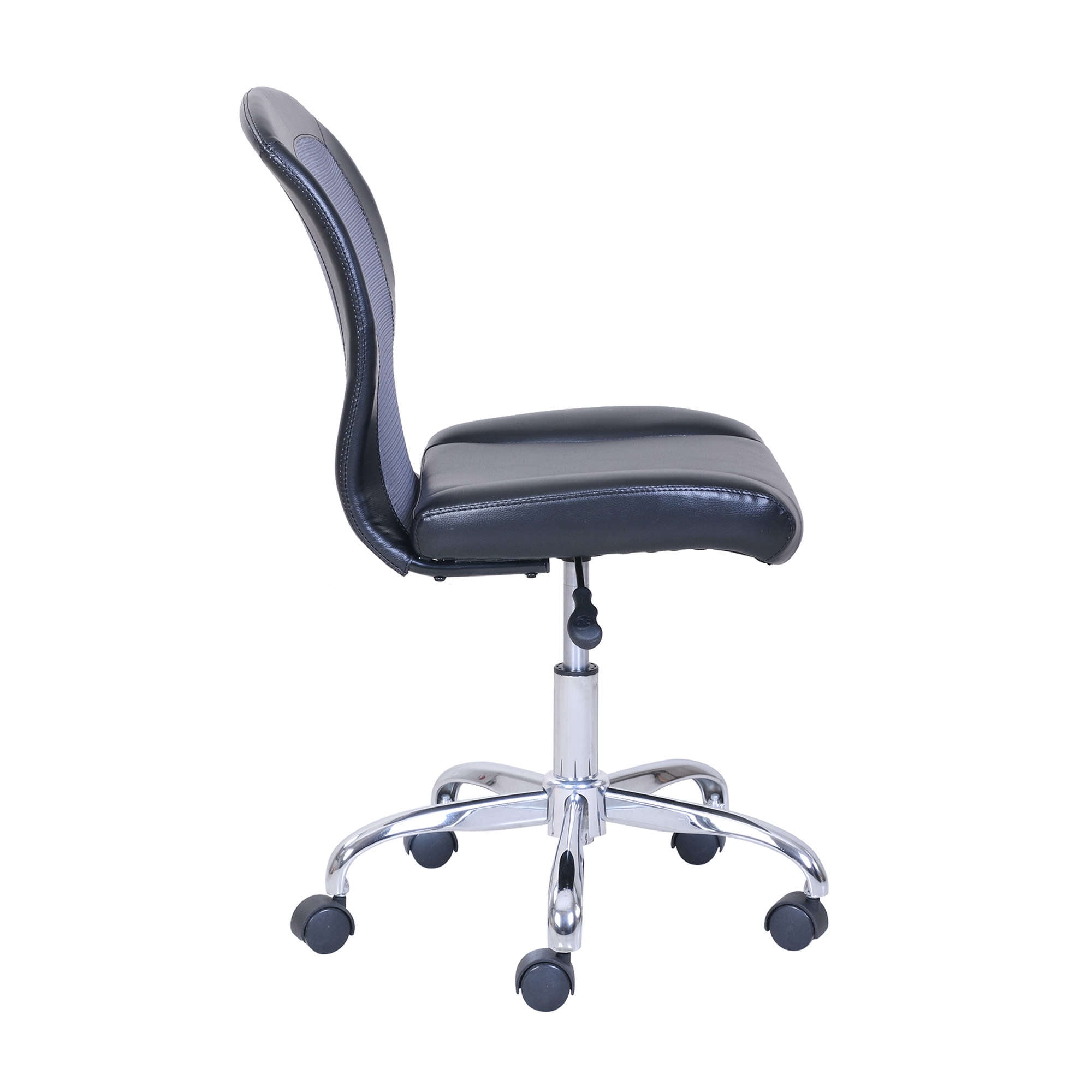 Mainstays Mid Back Vinyl Mesh Task Office Chair Black and Gray
