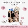 thumbnail image 5 of Kedzie Essentials Only Zippered Wallet Vegan Leather Card Holder Exterior ID Window, Feline Cute (Women's), 5 of 7