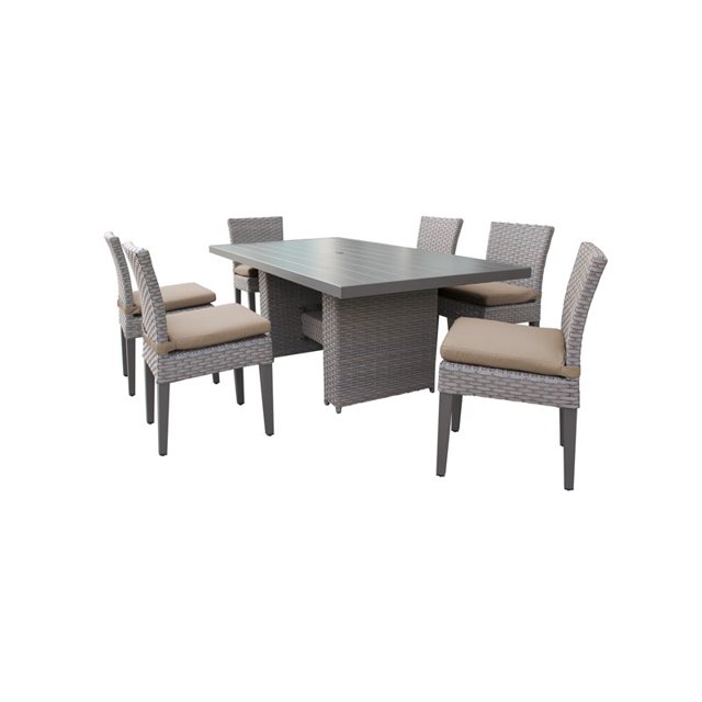 Table de Salle à Manger Rectangulaire avec 6 Chaises Sans Bras Florence