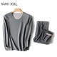thumbnail image 2 of Conjunto de ropa interior térmica para hombre, calzoncillos largos con forro polar suave, capa base cálida para invierno en la parte superior e inferior, 2 of 6