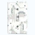 thumbnail image 1 of Metal Light Switch Plate Cover Cute Nature Wild Animals Gray ZOO001, 1 of 13