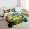 thumbnail image 3 of Castle Fairy Kawaii Dinosaur Bedding Comforter Set 2pcs for Children Kids Teens,Cartoon Animal Dino Twin Comforter Sets Microfiber,Jungle Wildlife Breathable Bedding Set,Super Cozy Room Decor, 3 of 8
