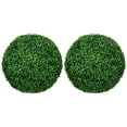 thumbnail image 2 of HOMCOM 2 Pack Artificial Tree Boxwood Topiary Balls for Home Decor, 2 of 9