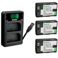 thumbnail image 1 of Kastar 3 Pack Battery and Charger with Miro USB / Type-C Input Compatible with Canon LP-E6 LP-E6N Blackmagic Pocket Cinema Camera 4K Marshall On-Camera HDMI Monitor IKAN On-Camera HDMI Monitor, 1 of 6