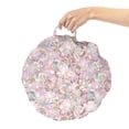 thumbnail image 2 of Jacobean Round Floor Cushion with Handle, Illustration of a Natural Floral and Leafy Branches Repeating Pattern, Pillow for Living Room & Dorms, 18" Round, Pale Mauve Multicolor, by Ambesonne, 2 of 4