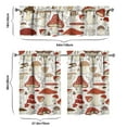 thumbnail image 6 of Kitchen Curtains 36 Inch Short - 3 Panel Set, Rod Pocket Window Curtain with Boho Vintage Mushroom Print, 100% Polyester for Farmhouse, Cafe, Kitchen, Bedroom, Easy Wash, 6 of 6