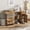 5463 Rosewood, variant on Space-Saving Folding Sewing Machine Table for Entryway – Multi-Functional Craft Cabinet with Storage Shelves, Sliding Drawer, Lockable Wheels – Compact Rolling Organizer Desk for Bedroom,Small Spaces