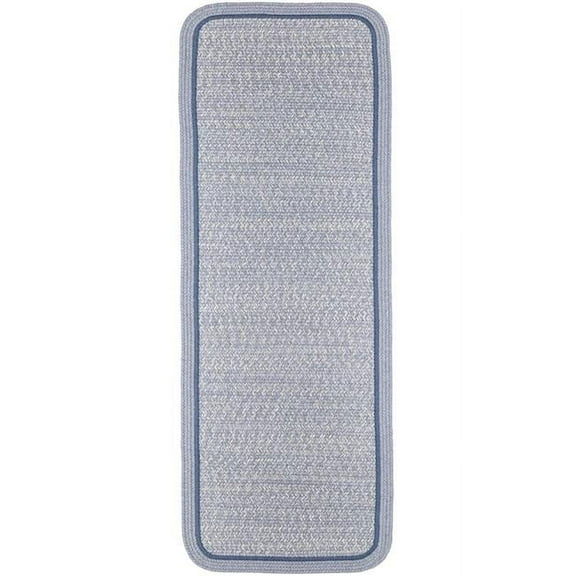 Rhody Rug CC98R024X096S 2 x 8 ft. Casual Comfort Sunrise Blue Banded Braided Rug, Rectangle-Runner