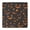 Halloween-224, variant on Halloween festive elastic border table cover specifically for 36x36 inch square tables, features stretch fabric with seasonal ghost and pumpkin designs