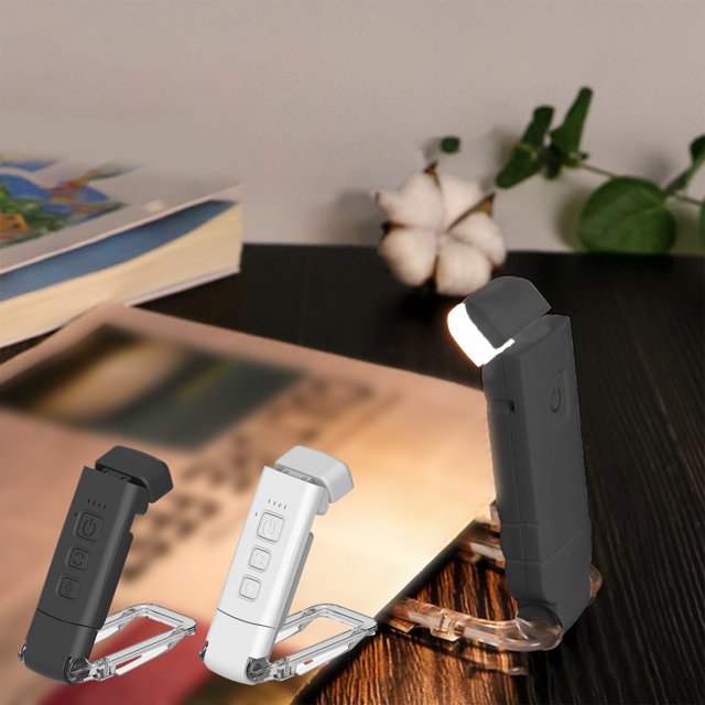 Fiudx Ofertas Y Liquidación Mini Luz Nocturna Protección Para Los Ojos Clip Portátil Luz De Escritorio Luz De Libro Con Clip Recargable Usb Flexible 1600K-6000K 500Mah Brillo Ajustable