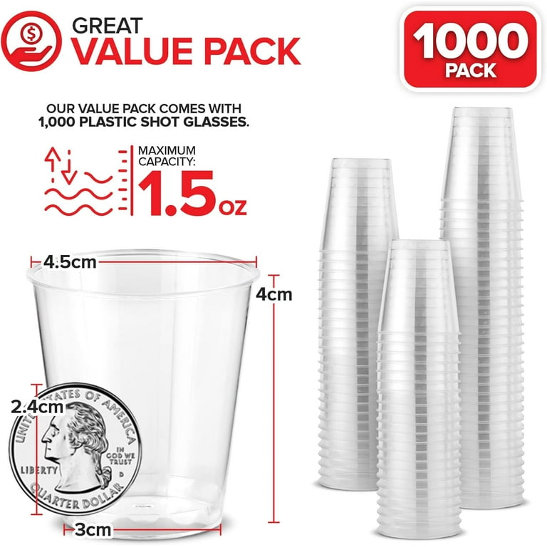 Plastic shot glasses deals