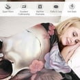 thumbnail image 3 of Nawypu  Skull Throw Blanket, Sugar Skulls Flowers Warm Blanket for Sofa Couch Bed Chair, 3 of 6