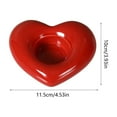 thumbnail image 3 of Gallickan Heart Candle Holder, Ceramic Valentines Day Decor, 4.5 Inch Candle Stand, Romantic Table Centerpiece for Party, Wedding, and Holiday Decorations, C, 3 of 6