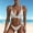 White, variant on HUAXUN Women's Bikini Swimsuits V Neck Cross Twist Front Bikini Sets Adjustable Spaghetti Straps Bathing Suit 2 Piece Swimsuit Tummy Control Bathing Suit