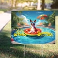 thumbnail image 4 of Hello Summer Basenji Pool Day on Watermelon Float Yard Sign African Barkless Dog Lover Outdoor Home Lawn Garden Porch Decor - 13008, 4 of 5