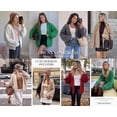 thumbnail image 5 of PRETTYGARDEN Women's Fall Cardigan Open Front Chunky Sweaters Cozy Stretchy Knitwear, Long Sleeve Drop Shoulder, Loose Fit Crochet Jacket, Trendy Holiday Outfits, Warm Winter Clothing, 5 of 9