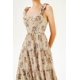 thumbnail image 4 of Vestido largo Bellabarnetten con corsé floral sin espalda y cordones, 4 of 5