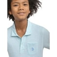 thumbnail image 5 of U.S. Polo Assn. Boys Stripe Jersey Pocket Polo Shirt, Sizes 4-18, 5 of 5