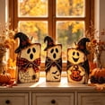 thumbnail image 4 of Vintage Wooden Ghost Decor Set of 3, Halloween Decoration Indoor Ghost Statue Rustic Tabletop Ornaments for Mantels, Shelves, Entryway Tables, 4 of 8