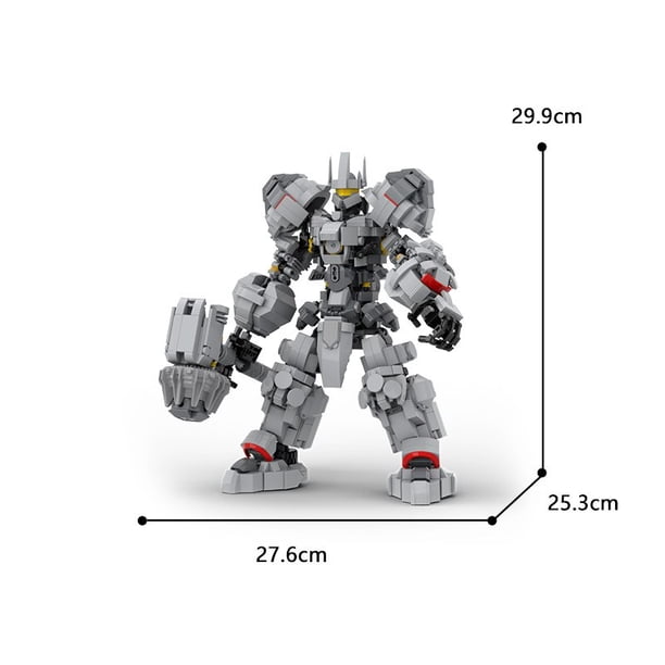 MOC Overwatchred Mech Robot Rineharted Building Blocks Set, juego de figuras de acción, Hero Model Bricks, juguetes para niños, regalos