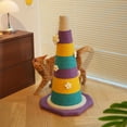 thumbnail image 6 of 22.4” Colorful Cone Cat Scratching Post – Modern Sisal Rope Cat Scratch Tower with Stable Base, Durable Indoor Cat Scratcher for Furniture Protection, 6 of 6