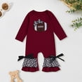 thumbnail image 2 of Newborn Baby Girl Football Outfit Game Day Rugby Long Sleeve Romper Ruffle Jumpsuit Infant Fall Winter Clothes, 2 of 7