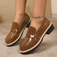thumbnail image 6 of Womens Shoes,Loafers Lofty Sole Classic British Design Clean Solid Color Casual Dress Shoes All Day Comfort Slip On Fashion Footwear,Shoes for Women,Coffee,8.5, 6 of 9