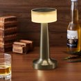 thumbnail image 3 of Lámpara de mesa LED moderna de hierro con Interruptor táctil lámparas Wdftyju de mesita de noche regulables para café restaurante sala de estar dormitorio decoración del hogar, 3 of 7