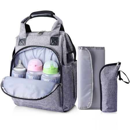 Mummy Maternity Ny Diaper Bag Changing Pad Large Capacity Travel Mummy Maternity Ny Diaper Bag Changing Pad Large Capacity Travel Baby Gray