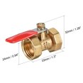 thumbnail image 2 of Uxcell G 1/2" Female to Female Brass Air Ball Valve Shut Off Switch Brass Gold Tone 1pcs, 2 of 3