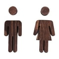 thumbnail image 1 of 2 piezas de señalización para baños de hombres y mujeres, decoración de baño, etiqueta para puerta de baño 13 cm y 127 cm, 1 of 9