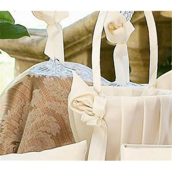 Ivy Lane Design A01075FB/IVO Calla Lily Flower Girl Basket - Ivory