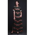 thumbnail image 5 of Bimba Rayon Shibori Tie-Dye Printed Gown Kimono Sleeves Summer Long Maxi SlitÂ&nbsp;Dress-Small, 5 of 6