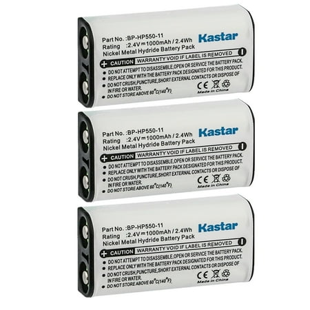 Kastar 3-Pack BP-HP550-11 2.4V 1000mAh Ni-MH Battery Replacement for Sony MDR-RF840RK MDRRF840RK MDR-RF840RJ MDRRF840RJ MDR-RF850 MDRRF850 MDR-RF850RK MDRRF850RK MDR-RF860 MDRRF860 Headphone