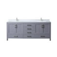 thumbnail image 3 of Jacques 80 in. W Dark Grey Double Bath Vanity, Cultured Marble Top, and Faucet Set, 3 of 8