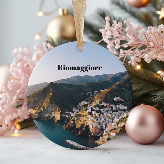 Riomaggiore Ornament, Christmas Ornament, Riomaggiore Gift, Riomaggiore Christmas, Riomaggiore, Riomaggiore Travel yeWSLM (Riomaggiore-61TH37)