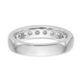 thumbnail image 5 of Solid 14K White Gold Ten Stone Diamond Channel Set Wedding Band Ring Size 5.5 (.93 cttw.), 5 of 8
