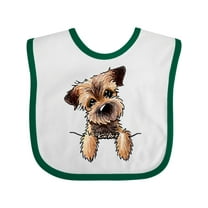Inktastic Border Terrier Boys or Girls Baby Bib