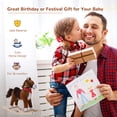 thumbnail image 6 of Plush Rocking Horse for Kids with Realistic Sounds and Red Scarf, Safe Ride on Toy for Toddlers Over 3 Years Old, Brown, 6 of 11