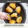 thumbnail image 5 of GreenPan Elite 5.5QT Electric Oval Skillet PFAS-Free Ceramic Nonstick 1800 Watt Dishwasher Safe Lid & Removable Crock Adjustable Temp Control Multi-Cooker Sear Saut Rice Stir-Fry Black, 5 of 5