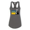 thumbnail image 2 of Support Ukrainian Flag Zelensky RESIST Ladies Racerback Tank Top, Dark Grey, Small, 2 of 4