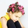 thumbnail image 7 of 30 PCS Flexible Hair Curlers, Flex Rods, Flexible Curling Rod, Flexible Curling Rollers, Curling Rods, Hair Rods for Sleeping Styling Hairdressing, Pink, 7 of 7