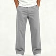 thumbnail image 5 of Gpaecead Boys Straight Leg Casual Pants Elastic Waist Cotton Blend Breathable Trousers With Deep Pockets For Travel Lounge Gray, 5 of 8