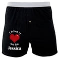 thumbnail image 1 of I Have a Heart On for Jessica Soft Knit Boxer, 1 of 1