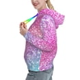 thumbnail image 2 of Fotbe Fun Rainbow Pattern Womens Long Sleeve Hoodie, Pullover Hooded Sweatshirt, Kangaroo Pocket Hoodie with Eye-catching Drawstrings-XX-Large, 2 of 7