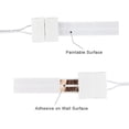 thumbnail image 2 of Cable plano eléctrico de 23 AWG, 2 conectores, 10 m, 2 conductores, cable de cobre, cable de extensión de alimentación con respaldo adhesivo para audio y LED, 2 of 3