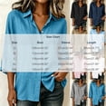 thumbnail image 3 of BLVB Button down Shirts for Women 3/4 Sleeve Tops V Neck Collared Office Blouses Dressy Casual Outfits, 3 of 7